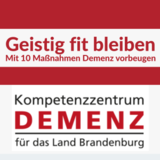 Logo des Kompetenzzentrums Demenz inkl. Veranstaltungstitel "Geistig fit bleiben"