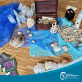 Foto der liebevoll vorbereiteten Schatzsuche-Utensilien