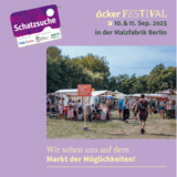 Bild von einem Stand auf dem AckerFestival