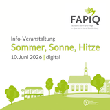 Titel Sommer, Sonne, hitze inkl. Logo der FAPIQ und von GesBB