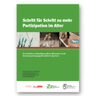 Titel der Publikation "Schritt für Schritt zu mehr Partizipation im Alter"