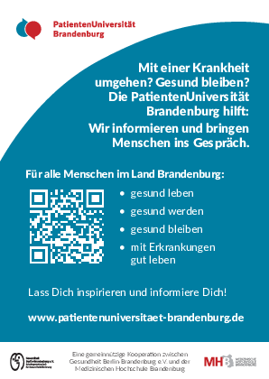 Flyer der PatientenUniversität Brandenburg