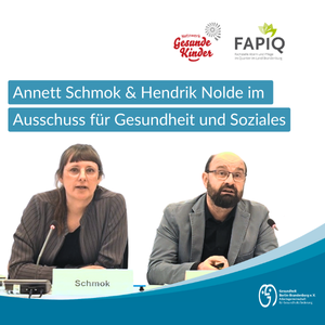 Annett Schmok und Hendrik Nolde in der Ausschuss-Sitzung