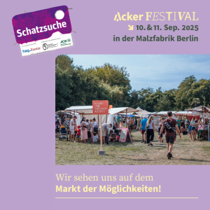SharePic Ackerfestival 2025 und Schatzsuche-Logo
