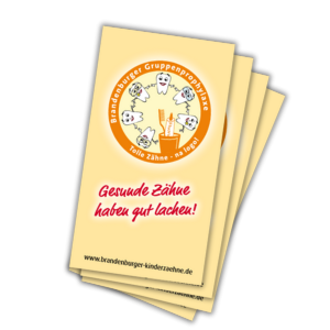 Titelbild Flyer Gesunde Zähne haben gut lachen